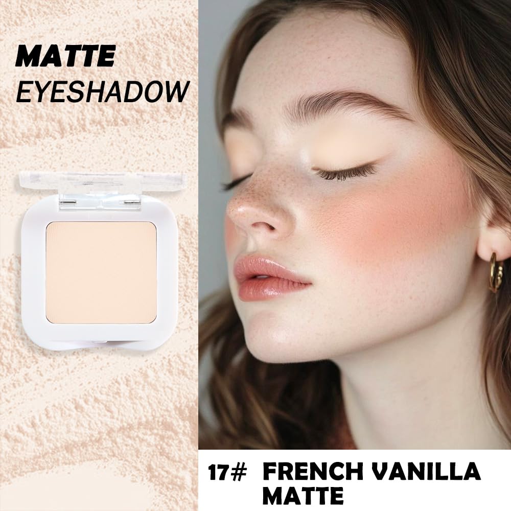 HHLTOH Neutral Light Nude Beige eyeshadow open compact