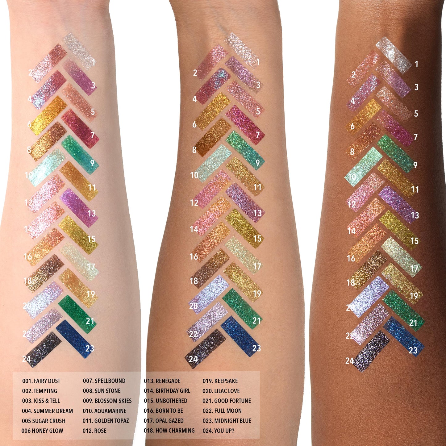 Close up texture of Moira Summer Dream metallic eyeshadow