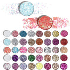 Evpct Cakaila glitter eyeshadow palette close up pan detail