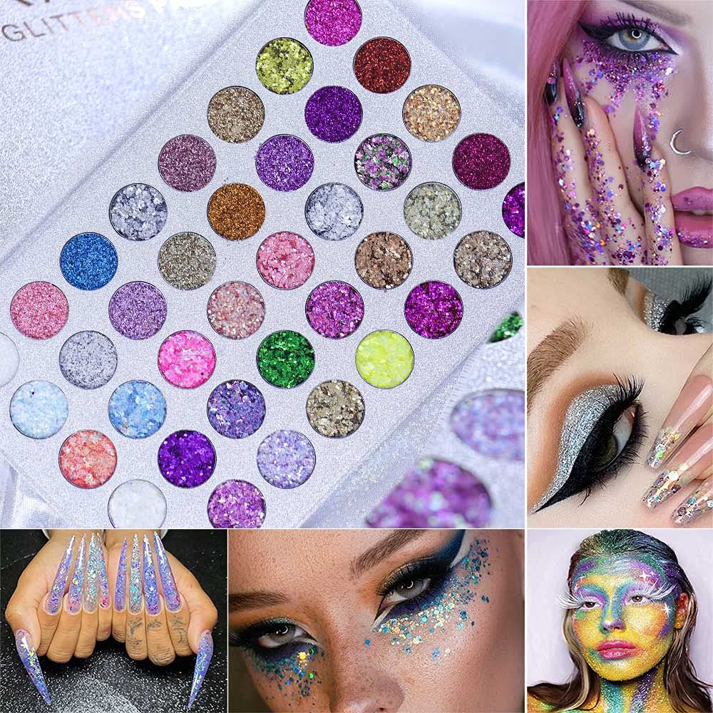 Swatches of Evpct Cakaila glitter eyeshadow on hand