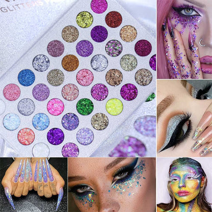 Swatches of Evpct Cakaila glitter eyeshadow on hand