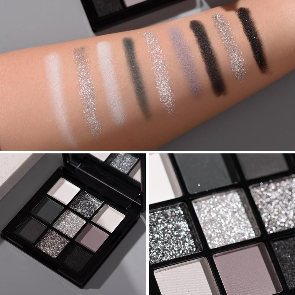 Close up of Baisen Diary eyeshadow textures and pigments