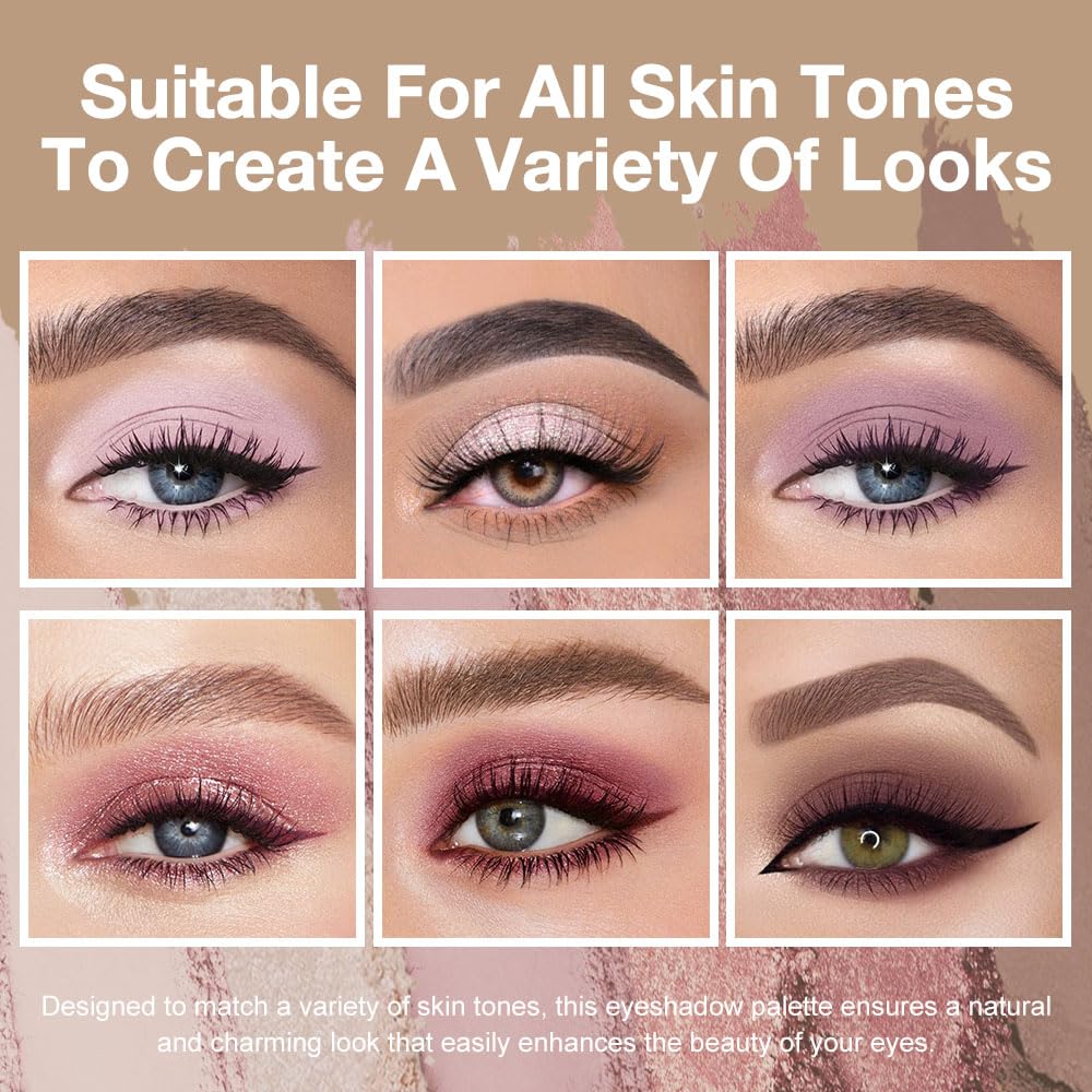 Close up of Kaely Mini Rose Pink matte and shimmer eyeshadows