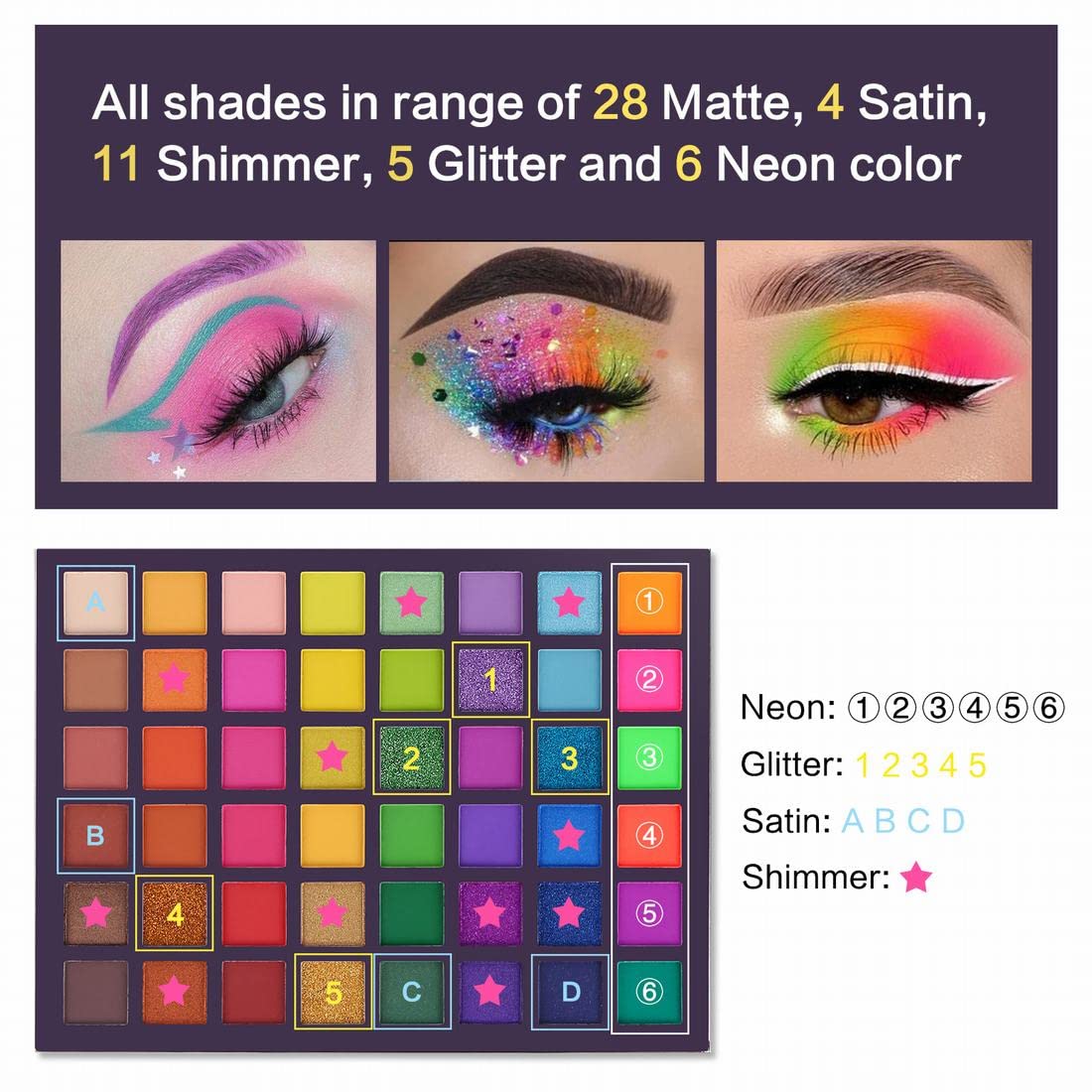 UCANBE exotic flavors vibrant neon makeup kit for professional artists
