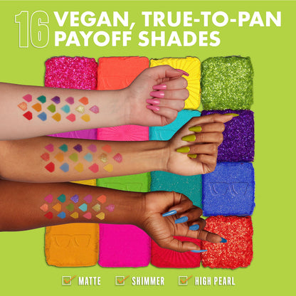 Professional makeup artist holding Nyx Ultimate Shadow Palette