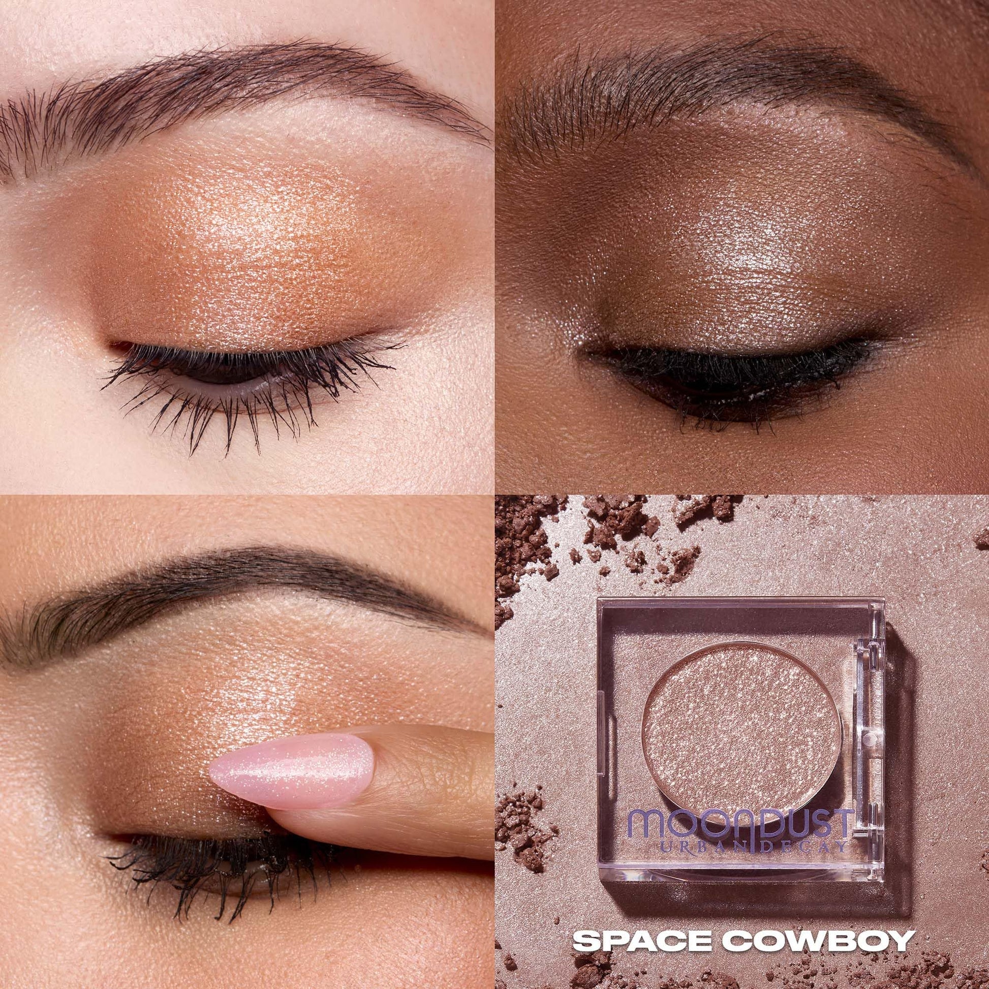 Close up of Urban Decay Space Cowboy glitter texture