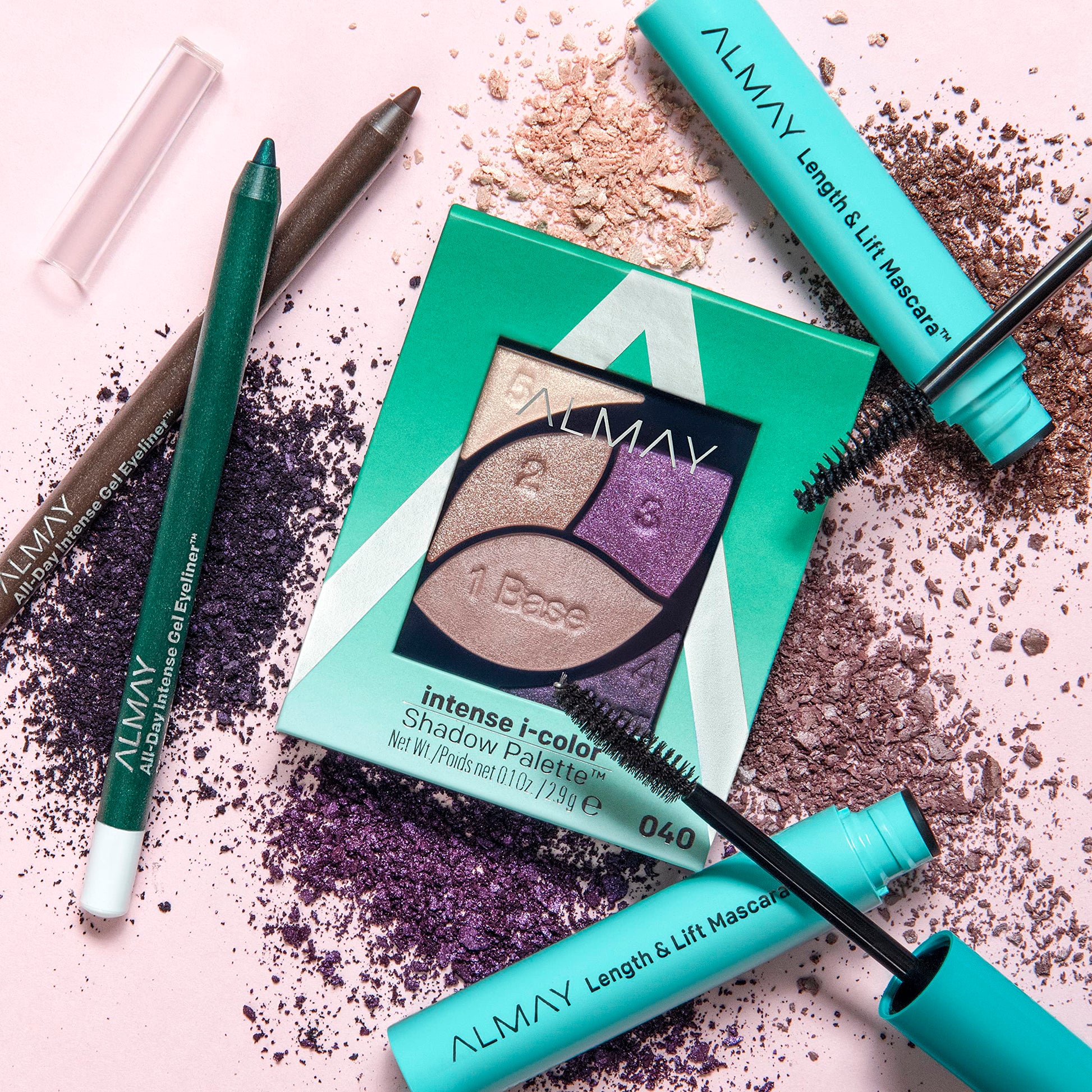 Authentic Almay makeup palette showing product details