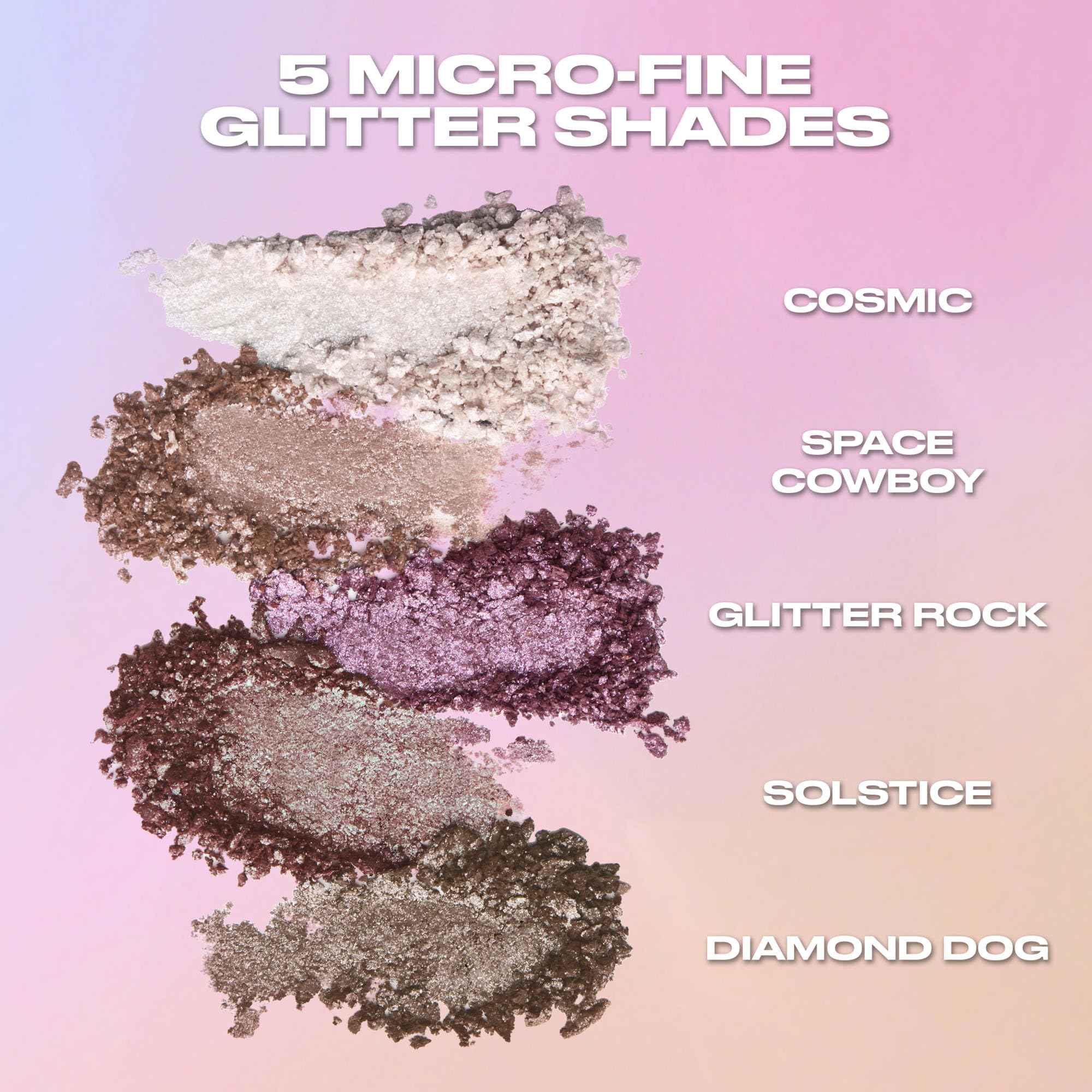 Urban Decay 24/7 Moondust eyeshadow open compact showing glitter pigment