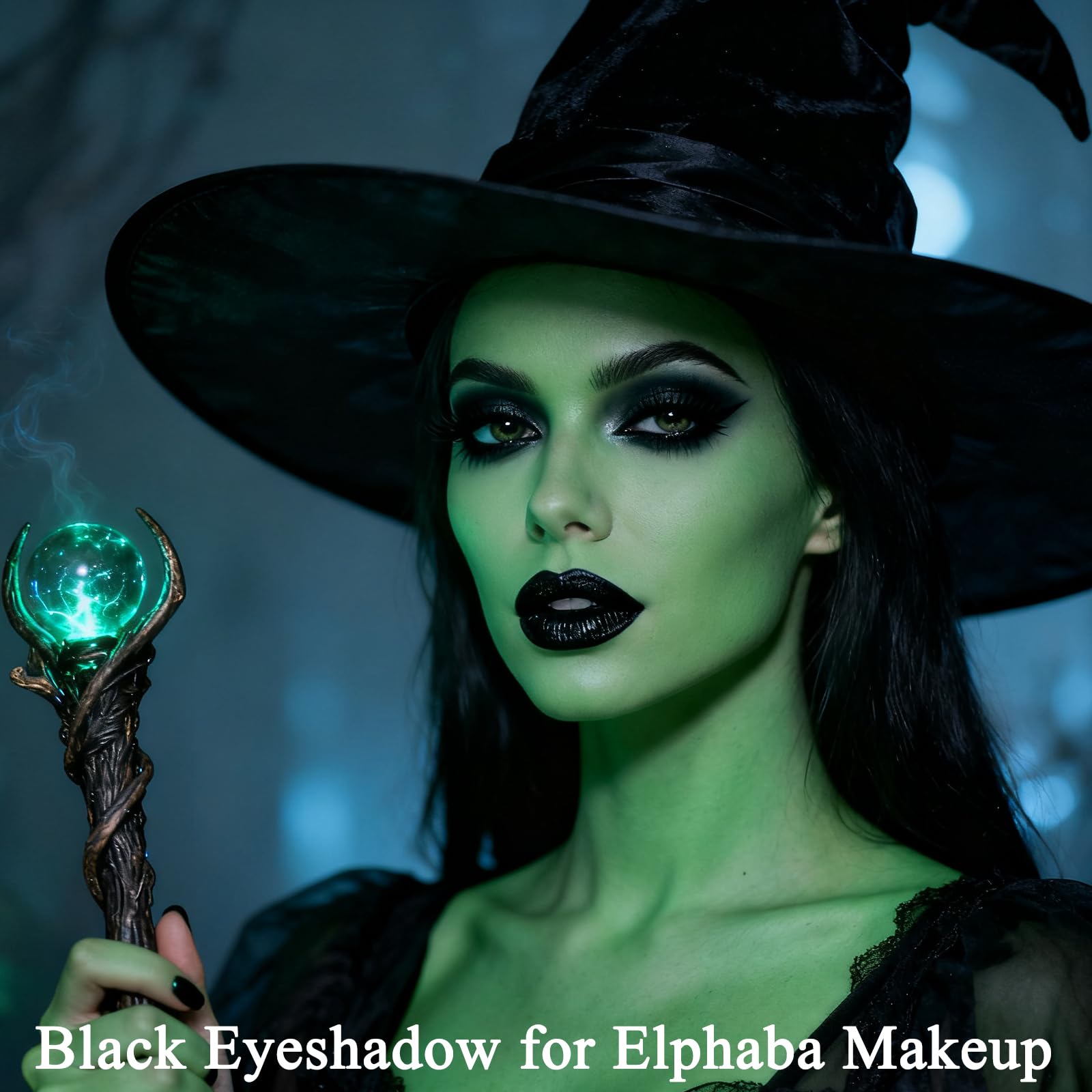 Black matte eyeshadow swatch on skin