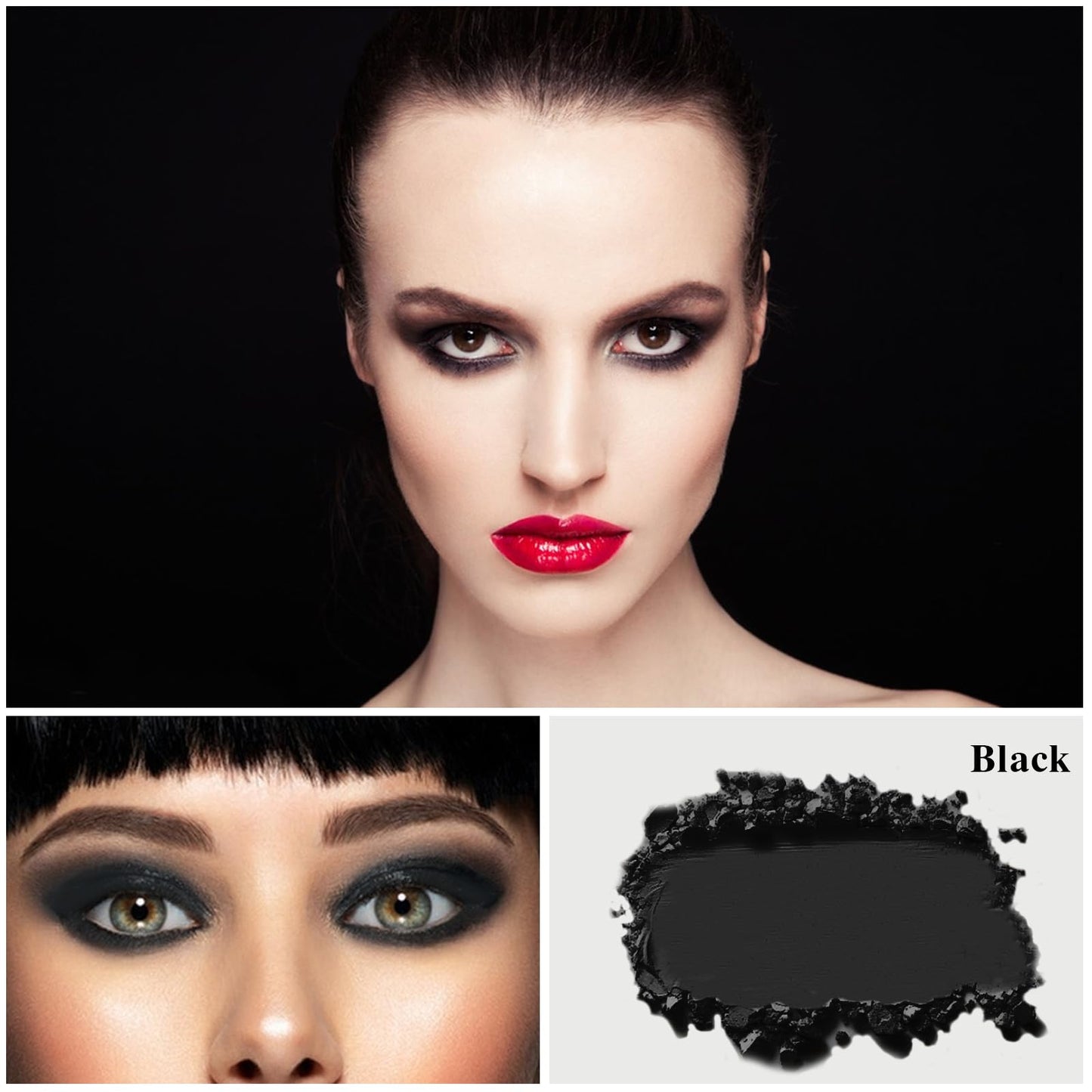 Close up of Meicoly matte black pigment texture