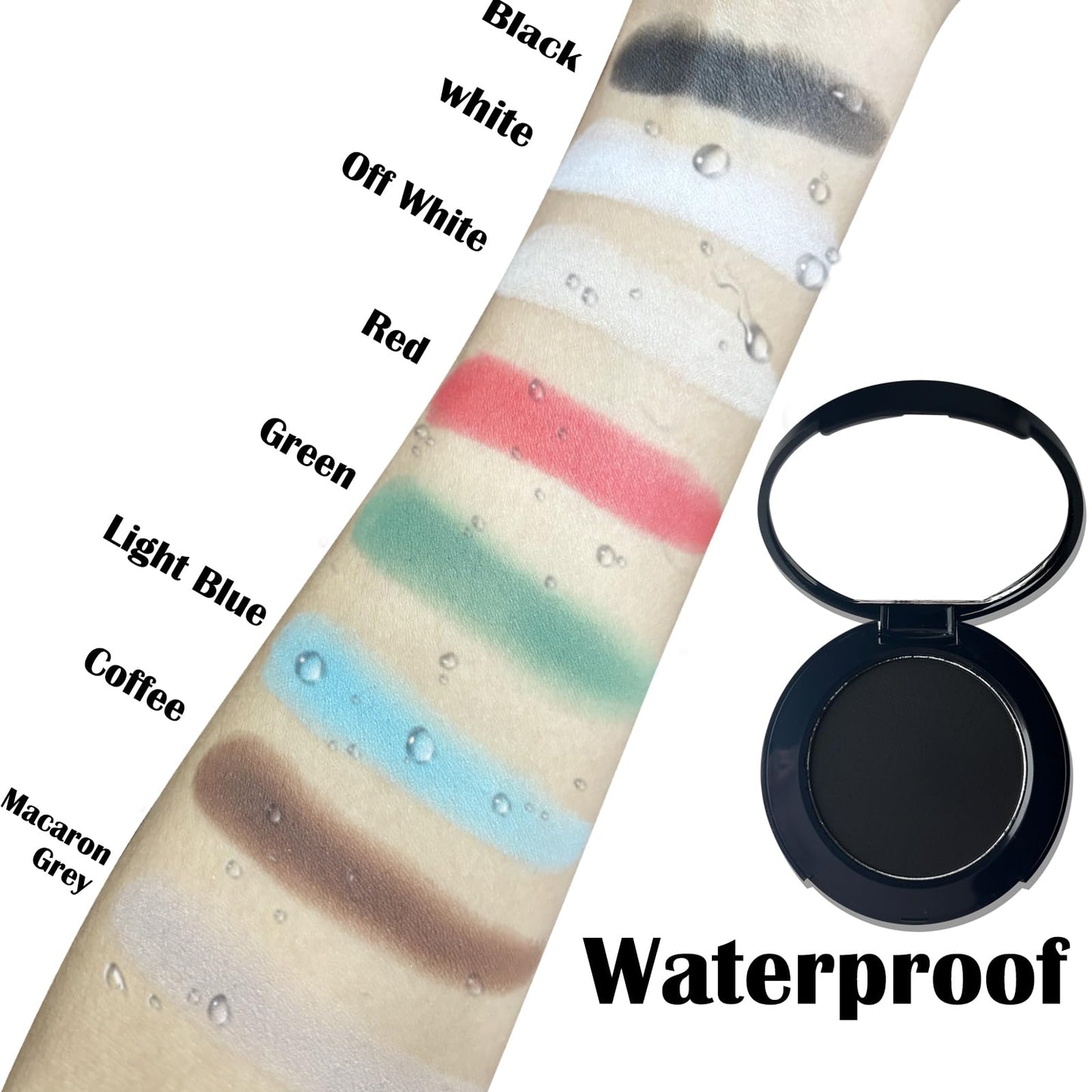 Travel-friendly black eyeshadow compact for beauty kit