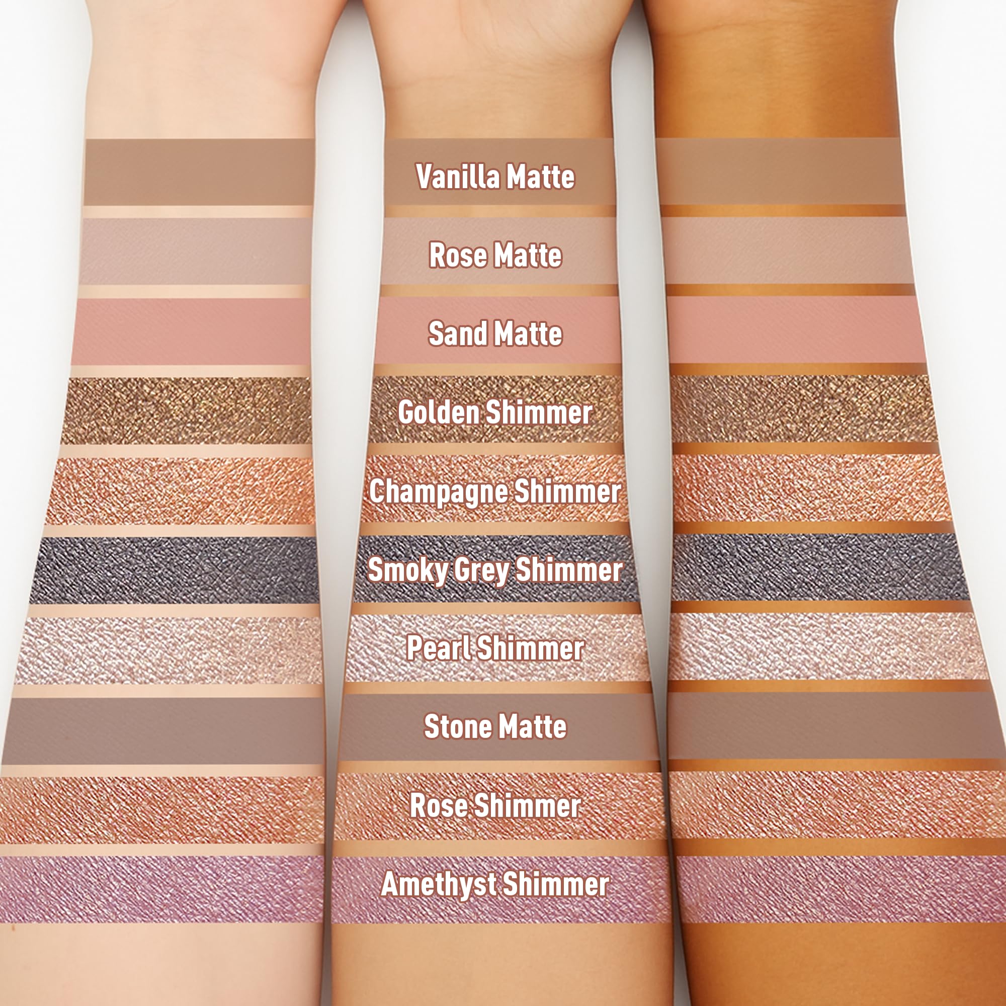 Swatch of FV rose matte cream eyeshadow on skin