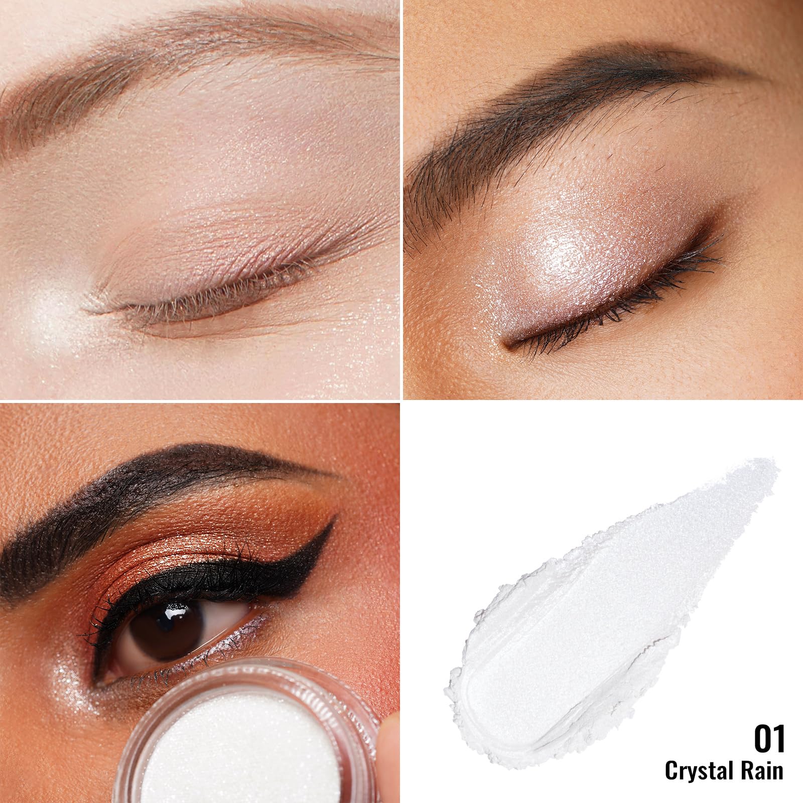 Open jar of Oulac Hot Pink shimmer cream eyeshadow