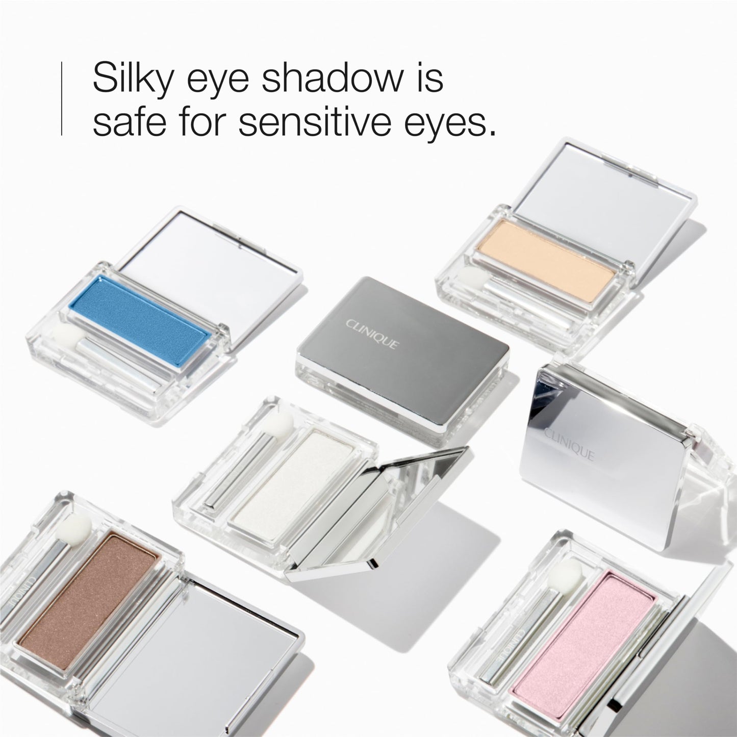 Clinique eye shadow compact with included sponge tip applicator