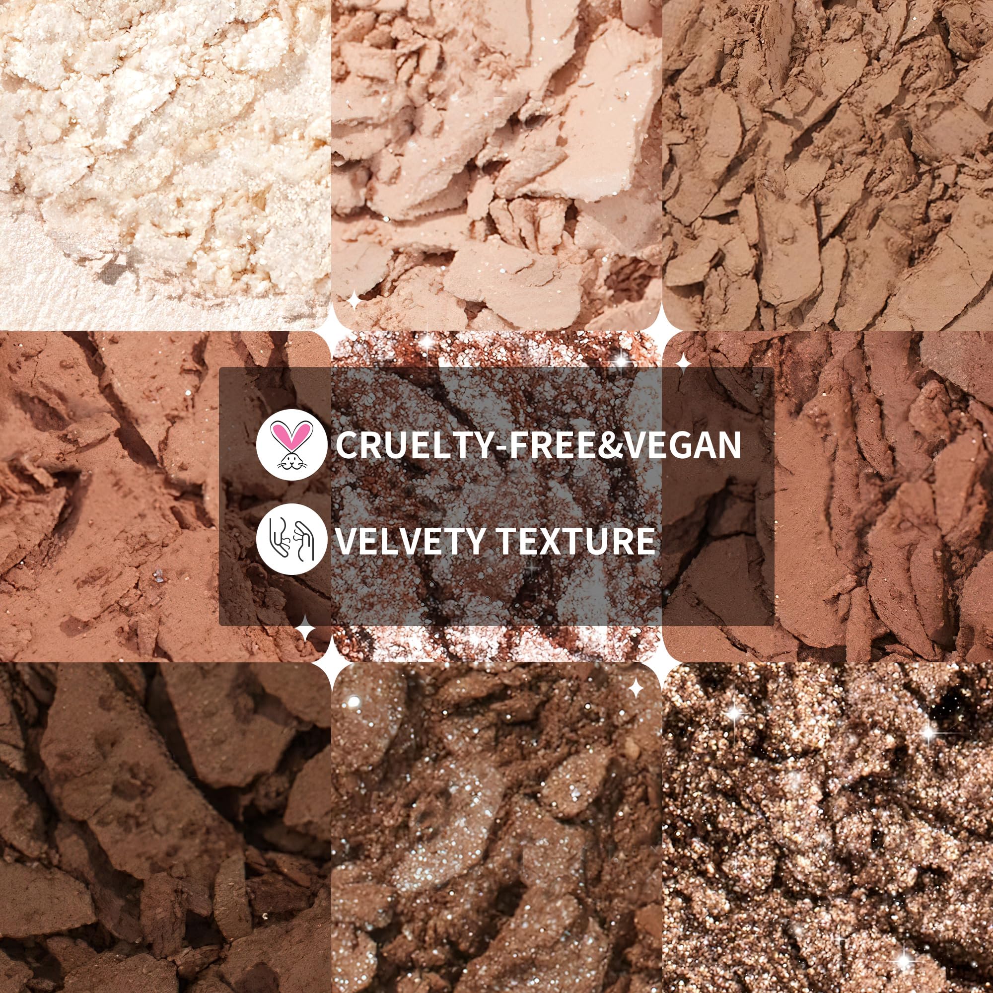 Open Docolor eyeshadow palette showing matte and shimmer textures