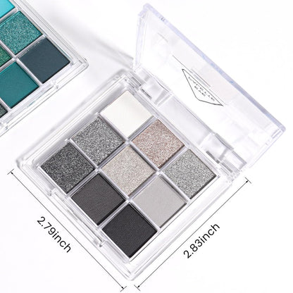 Professional makeup look created with Evpct silver gray palette