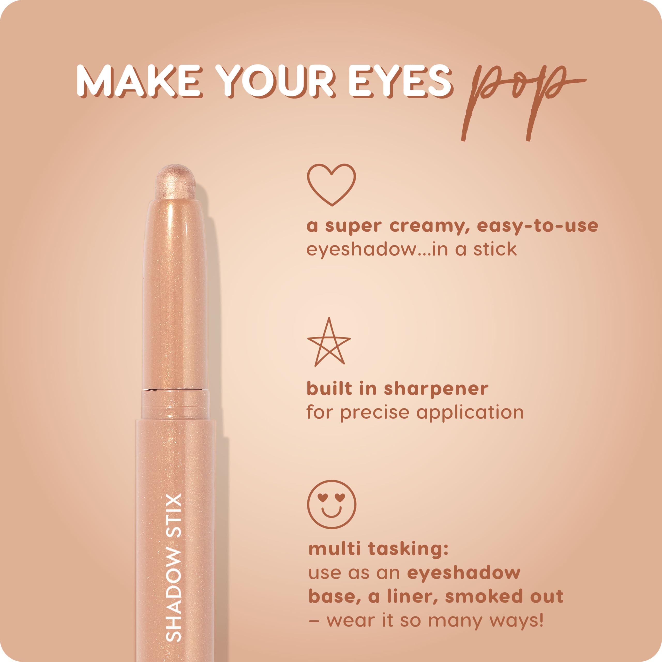 ColourPop Shadow Stix in Honey BB applied on skin for swatch test