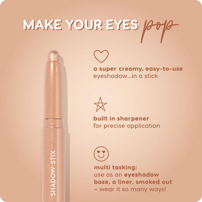 ColourPop Shadow Stix in Honey BB applied on skin for swatch test