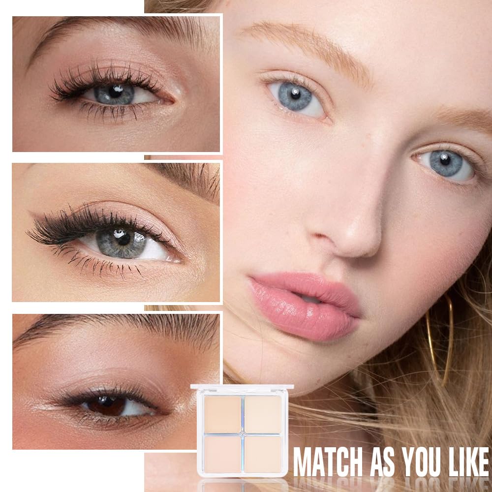 Top down view of Hhltoh compact eyeshadow palette