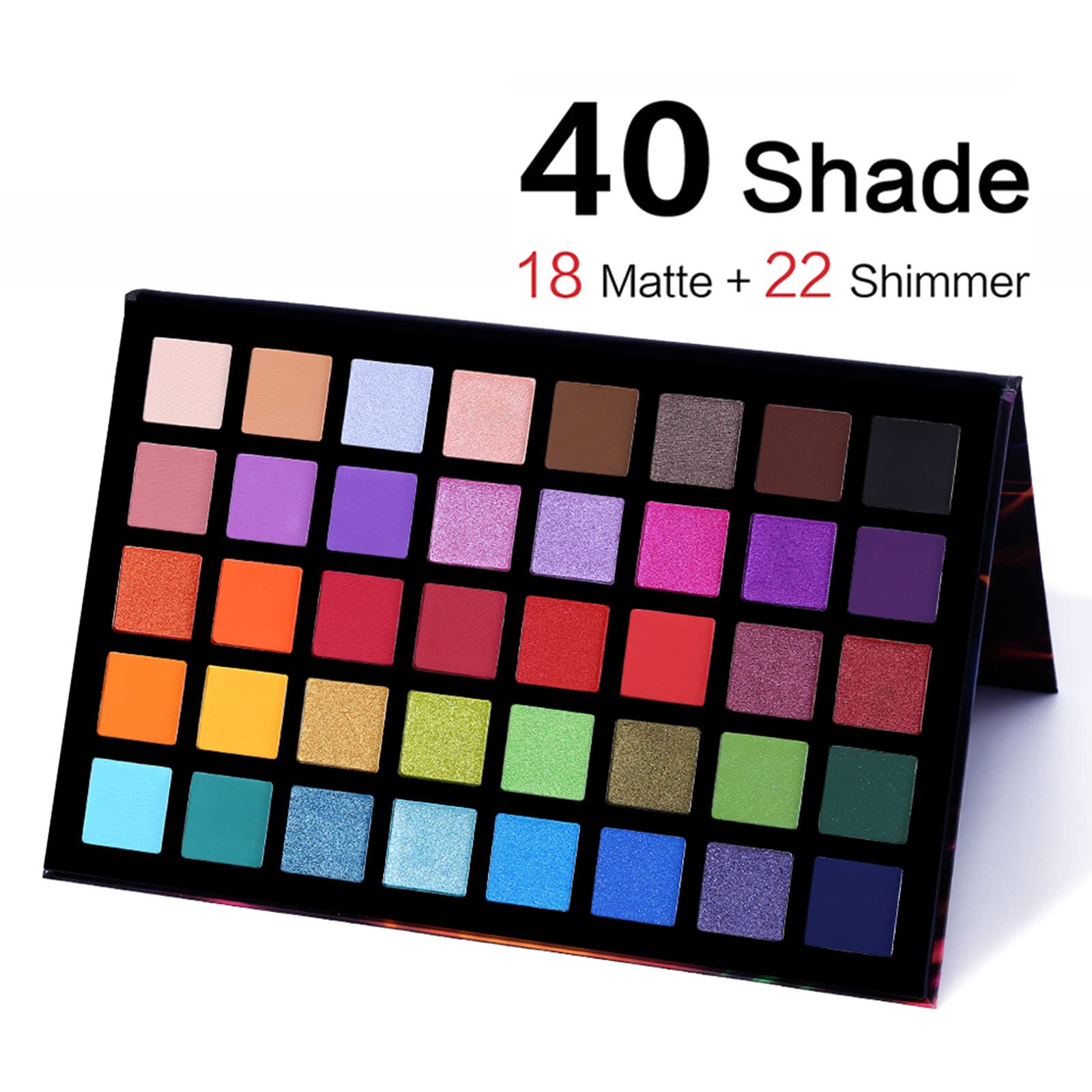 Ucanbe 40 color eyeshadow palette open view