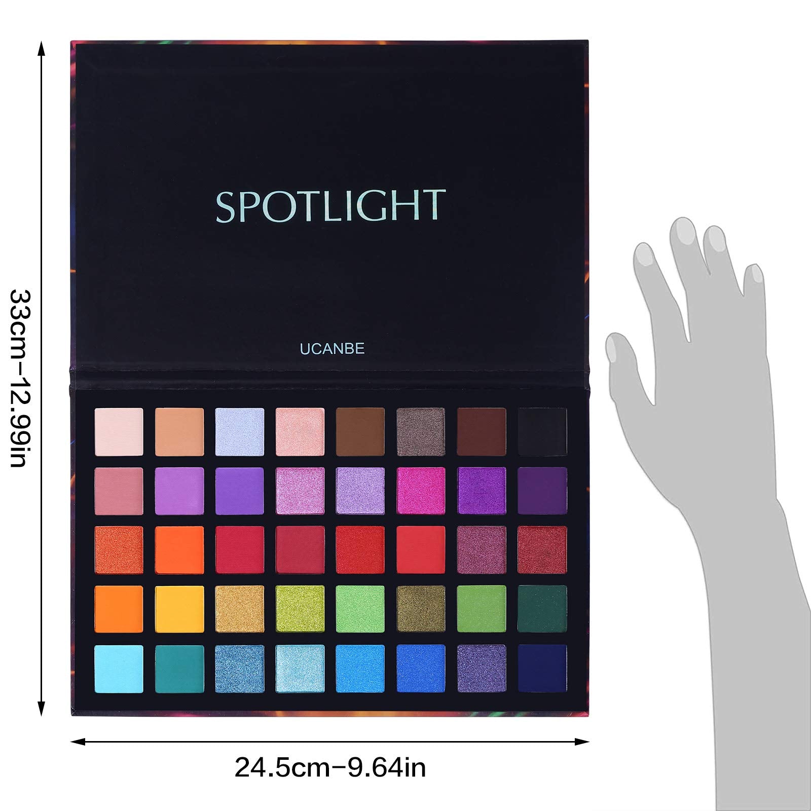 Professional eye makeup created with Ucanbe Spotlight