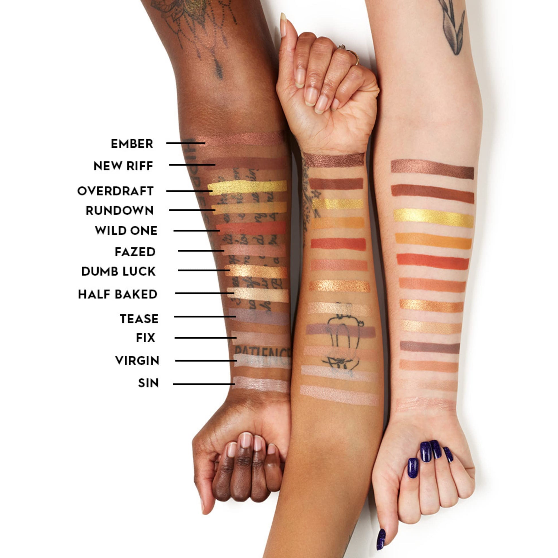 Professional makeup look using Urban Decay Sin single