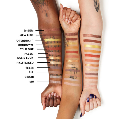 Professional makeup look using Urban Decay Sin single