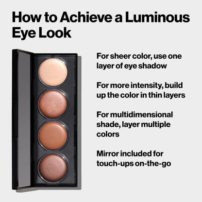 Swatches of Revlon Not Just Nudes beige eyeshadow shades