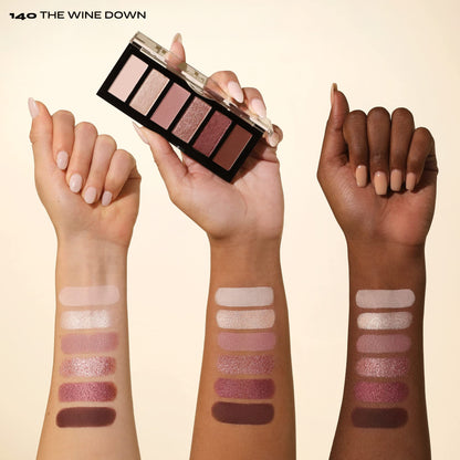 Swatches of Milani Gilded Mini Eyeshadow Palette The Wine Down