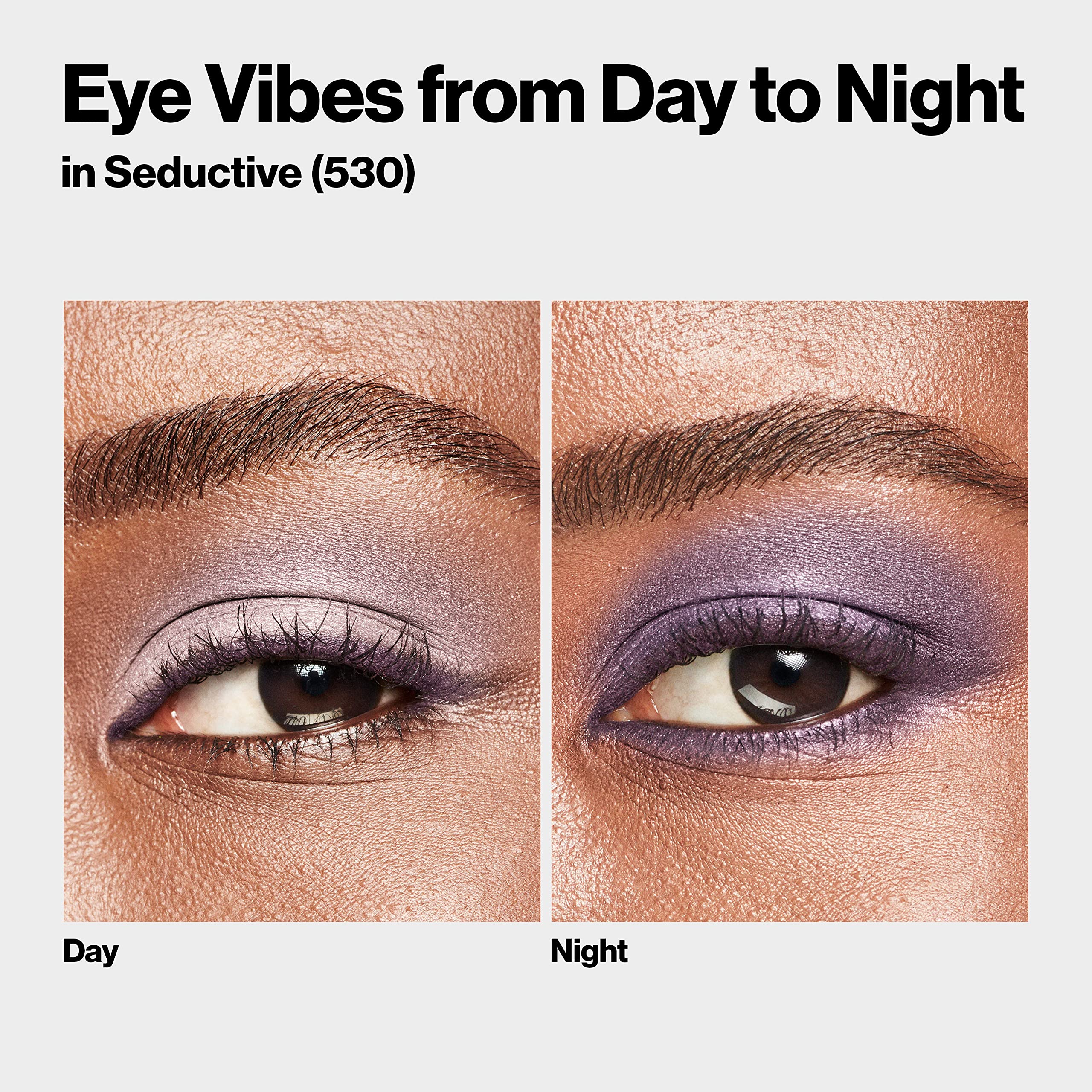 Close up of buttery soft eyeshadow textures in Seductive palette