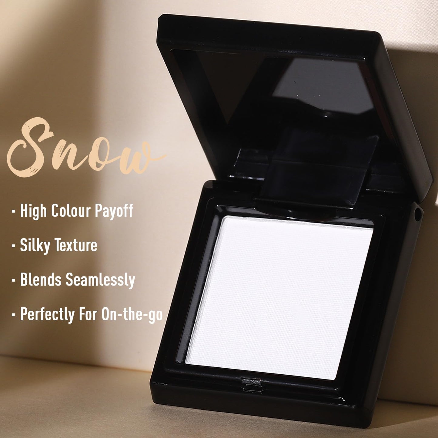 Professional makeup look created with Ucanbe white eyeshadow