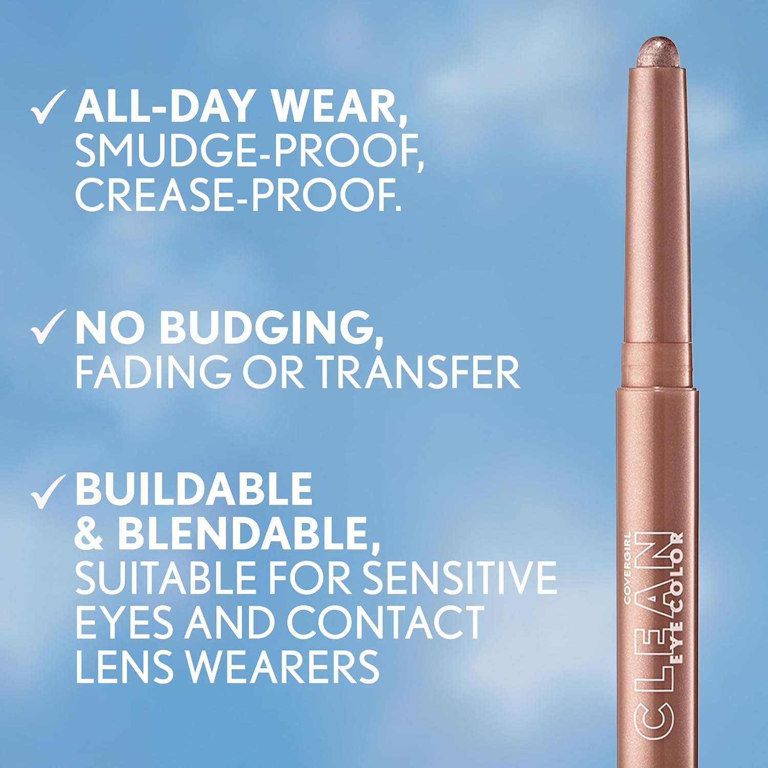 Swatch of CoverGirl Clean Eye Color French Violet shimmer