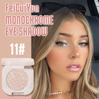 Feicuiyun pearl white silver eyeshadow open compact