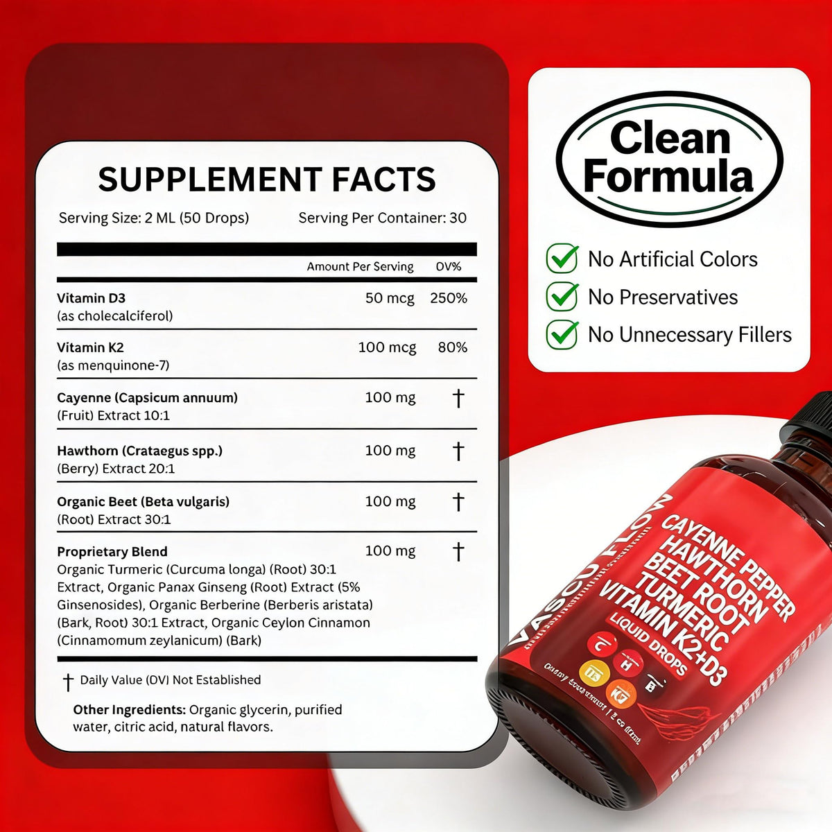Two fluid ounces dropper bottle of Accio Biduka cayenne extract for metabolism and circulation enhancement.