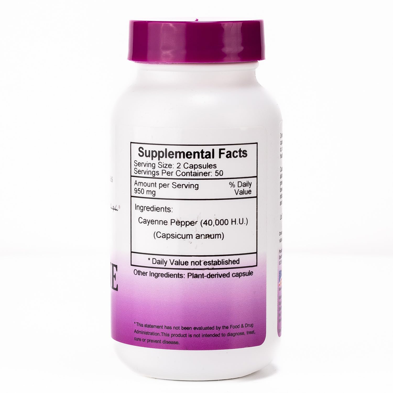 Christopher's Original Formulas Cayenne Pepper dietary supplement label showing ingredients