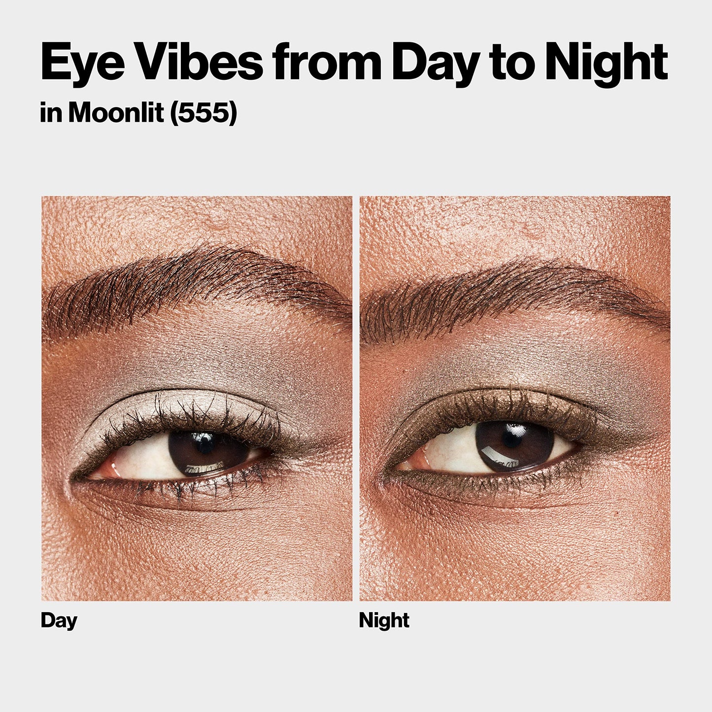Revlon 555 Moonlit eyeshadow palette held in hand for scale