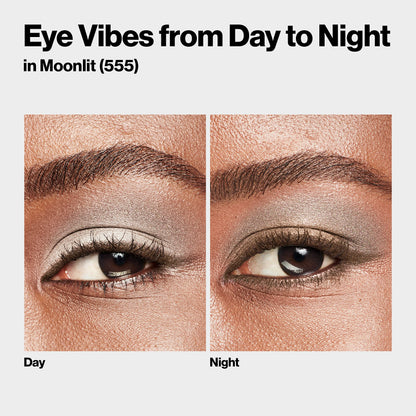 Revlon 555 Moonlit eyeshadow palette held in hand for scale