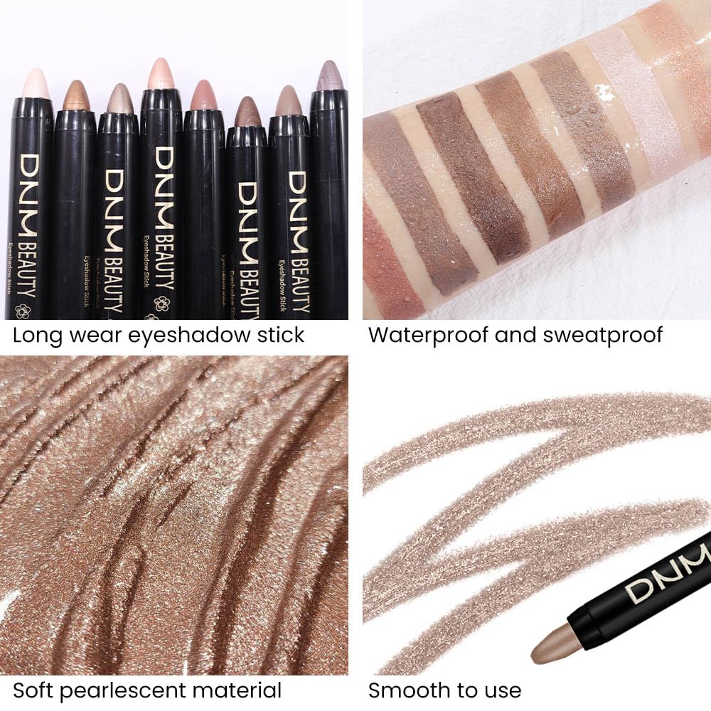 Person applying Evpct waterproof eyeshadow stick to eyelids