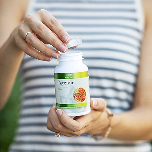 Nature Restore non GMO gluten free cayenne supplement for digestion.