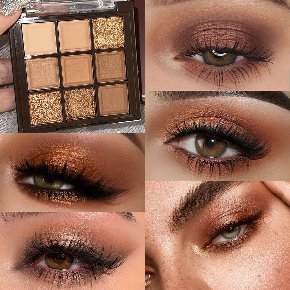 Cakaila 9 color eyeshadow palette open view showing shades