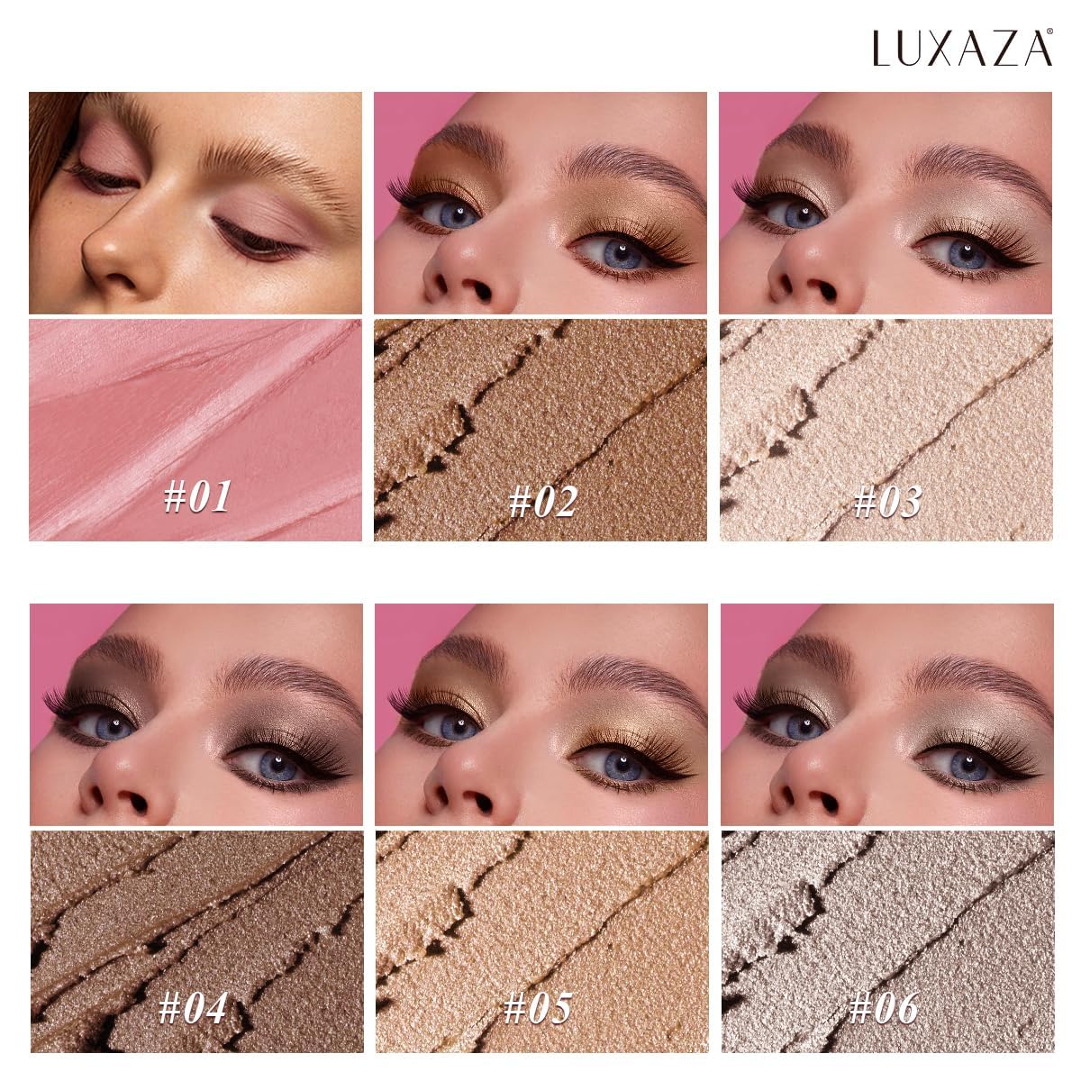 Luxaza eyeshadow stick showing cream formula texture