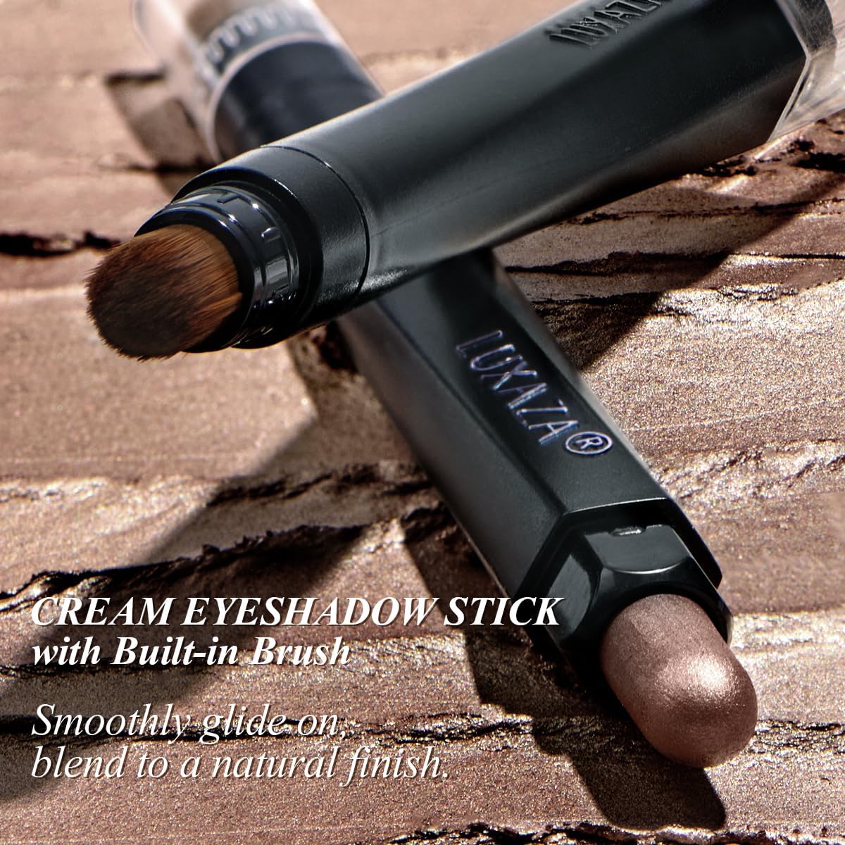 Close up of Luxaza eyeshadow stick tip application