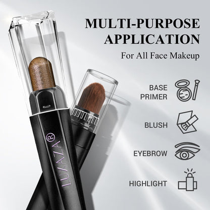 Professional makeup look using Luxaza neutral eye shadow pencils