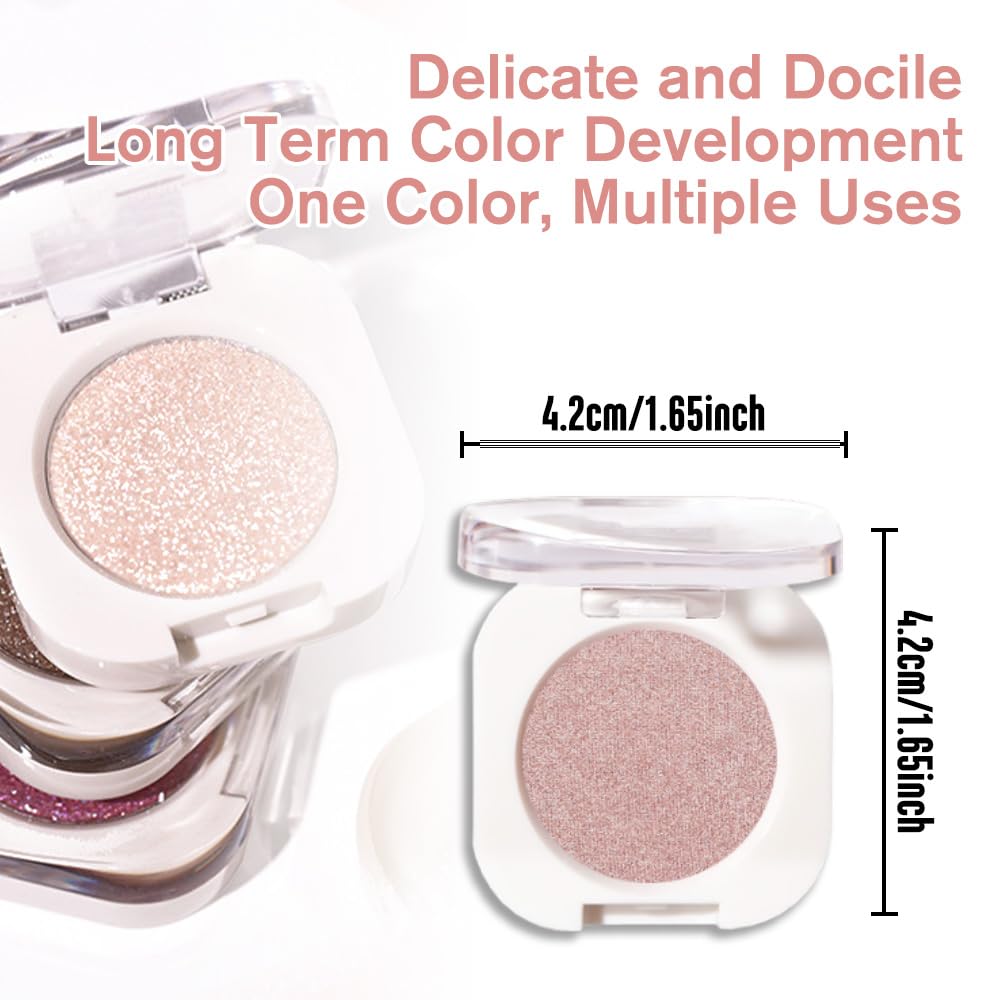 Close up detail of Lestpola metallic rose gold eyeshadow pigment
