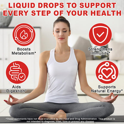 Newseel herbal liquid supplement packaging showing non GMO and vegan benefits