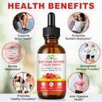 Cayenne pepper liquid drops with Ceylon cinnamon and beet root powder