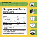 Grass Root Naturals lemonade detox supplement ingredient panel showing lemon and cayenne
