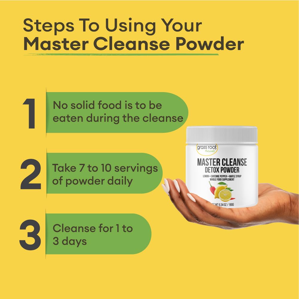 Grass Root Naturals master cleanse nutritional facts and manufacturing details