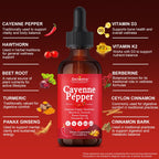 Oxiventra organic cayenne pepper supplement with ginseng and turmeric.