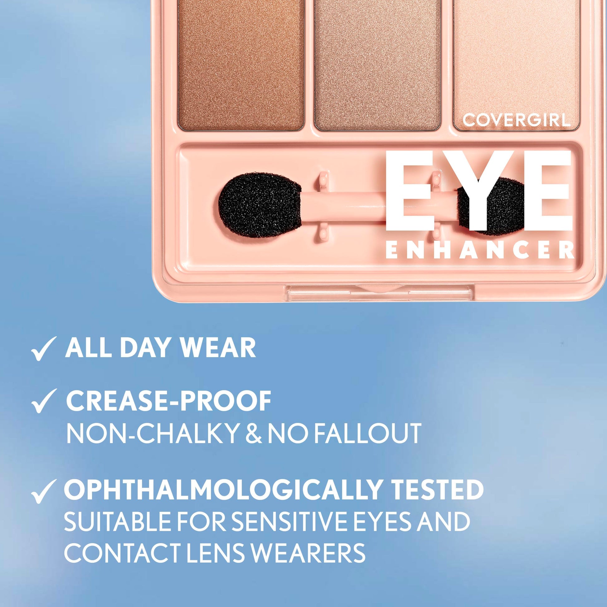 Back of CoverGirl Eye Enhancers packaging with product details